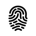 Fingerprint scanning icon sign Ã¢â¬â vector Royalty Free Stock Photo